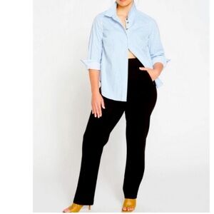 🖤 Sejour Curvy Fit Straight Leg Black Trousers/Dress Pants, Nordstrom, Size 16W